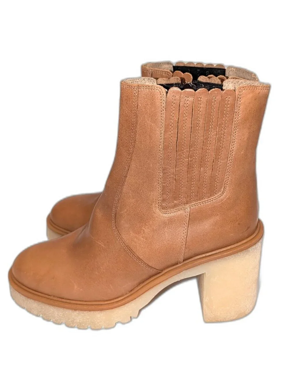 NWOT Free People | James Chelsea Boot Almond Tan Leather | Size US 11 (EU 41)